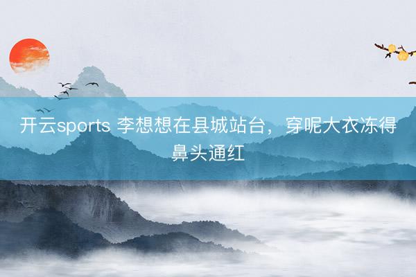 开云sports 李想想在县城站台，穿呢大衣冻得鼻头通红