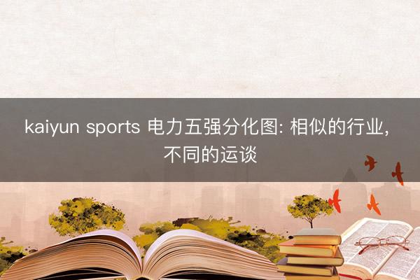 kaiyun sports 电力五强分化图: 相似的行业， 不同的运谈
